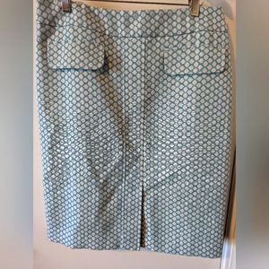 Ann Taylor Vintage Blue and White Skirt Size 10 - Great for the office!